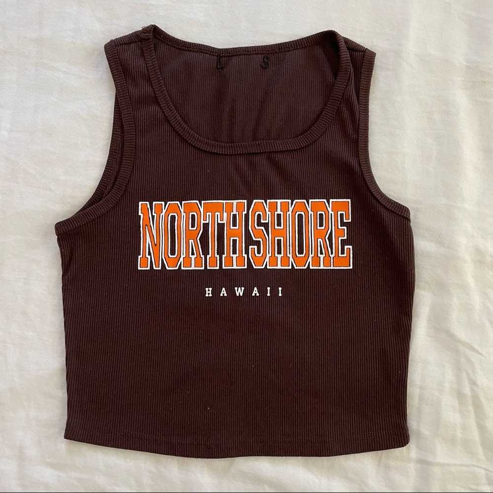 northshore hawaii brown crop top